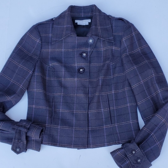 To The Max Grey Plaid career Jacket Small - Picture 1 of 7